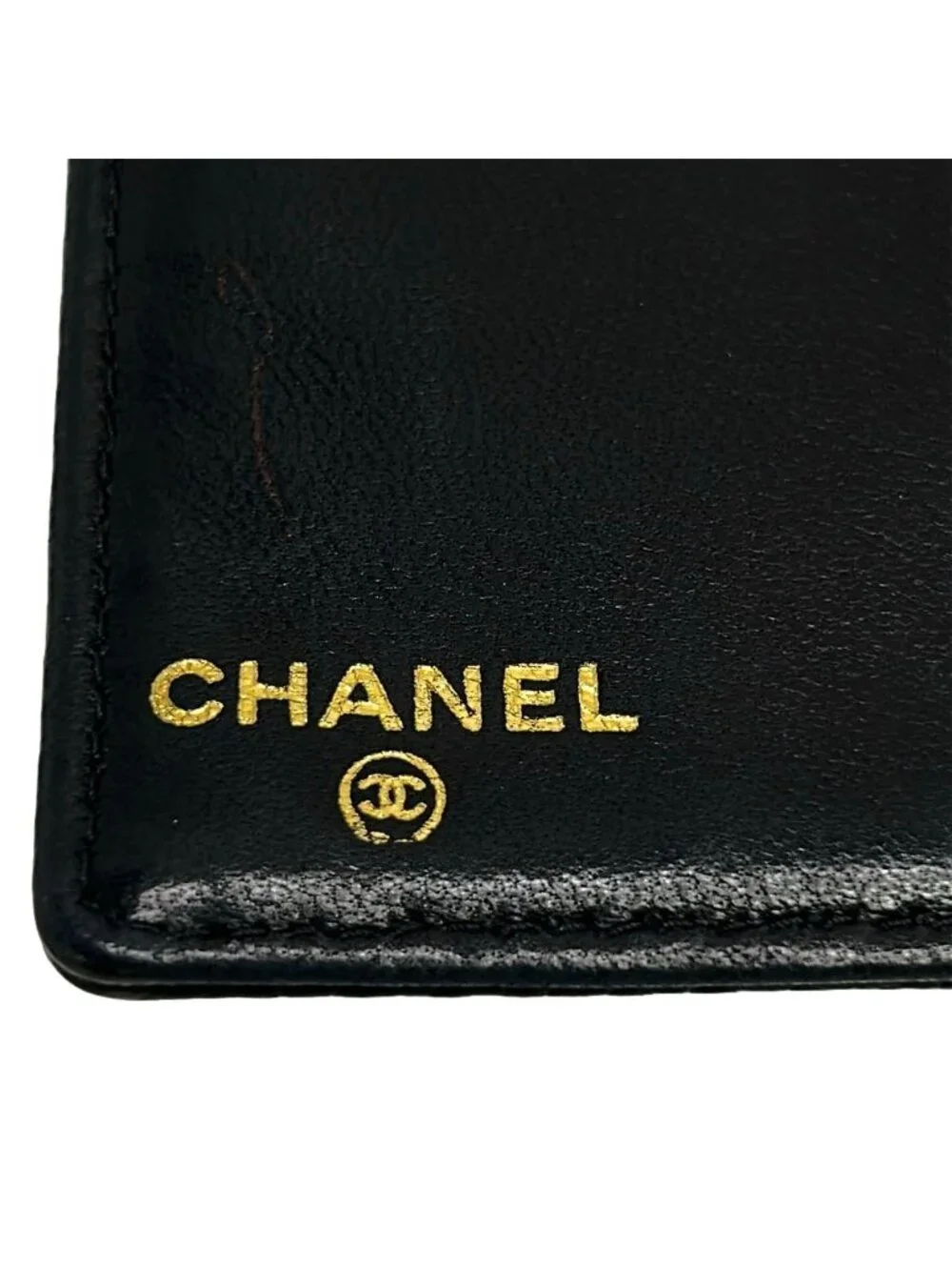 Chanel Wallet Black CC Logo Gold Kiss Lock